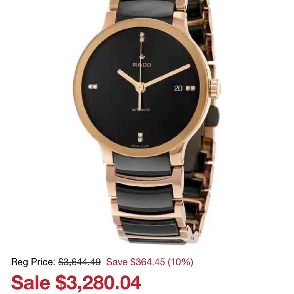 NIB. Centrix Diamond Ceramic Bracelet Watch, 38mm - Picture 7 of 7
